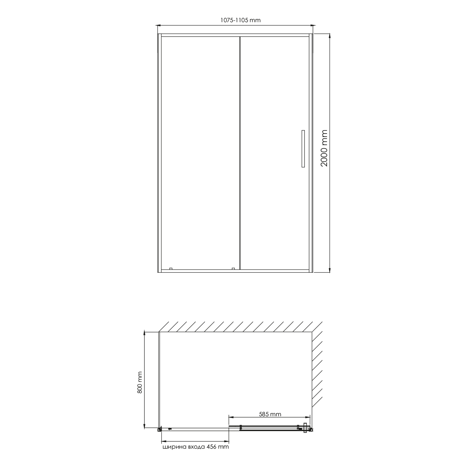 Таубер (Tauber) 64S14 Душевой уголок