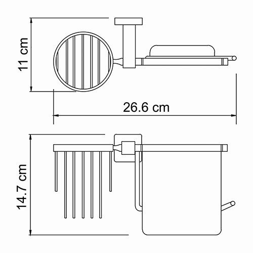 Липпе (Lippe) K-6559 Держатель туалетной бумаги и освежителя
