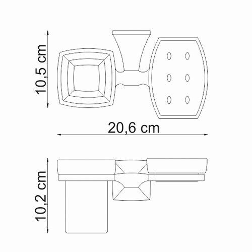 Верн (Wern) K-2526 Держатель стакана и мыльницы