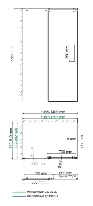 Динкель (Dinkel) 58R36 Душевой уголок