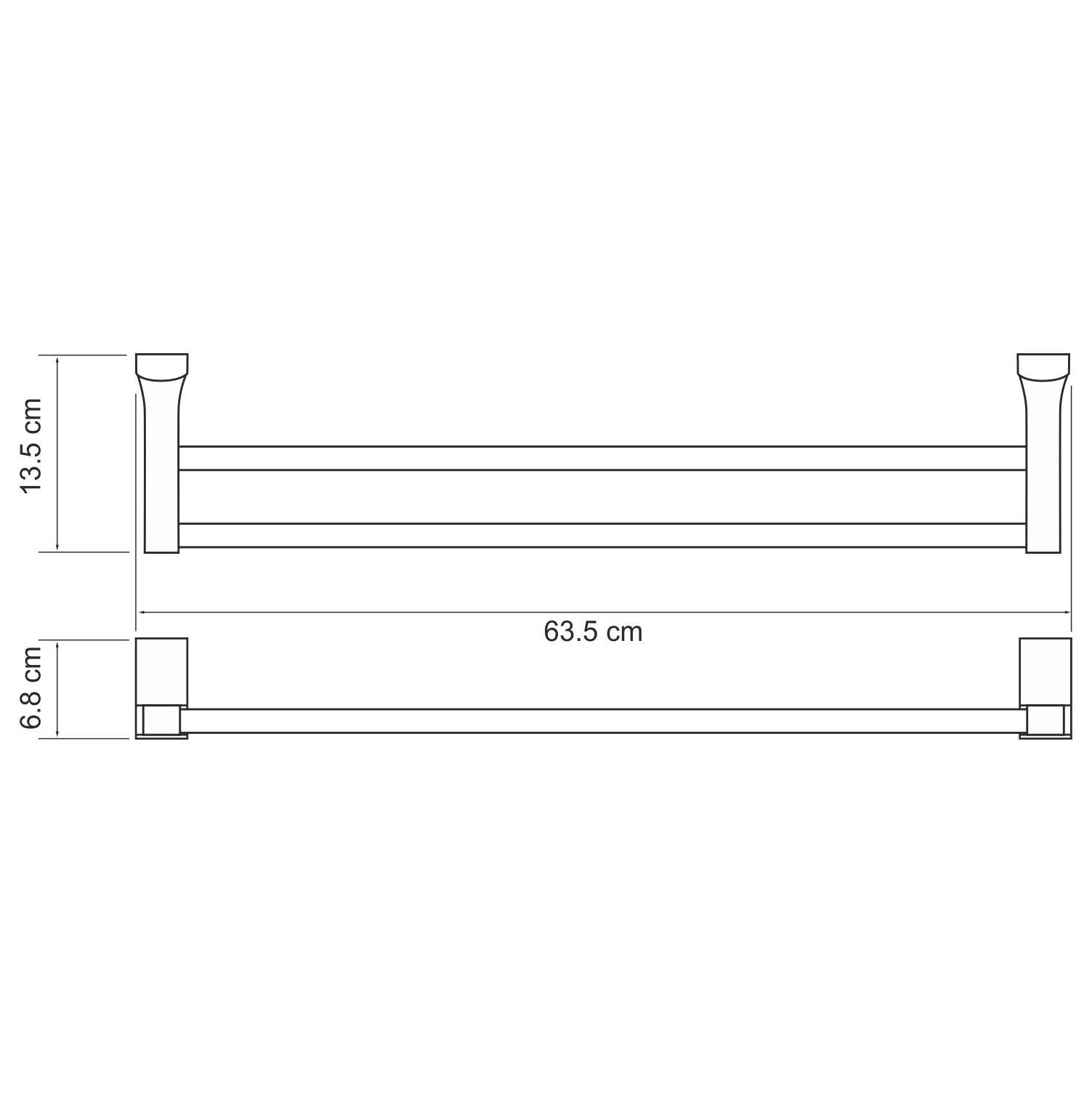 Лайне (Leine) K-5040W Держатель полотенец двойной