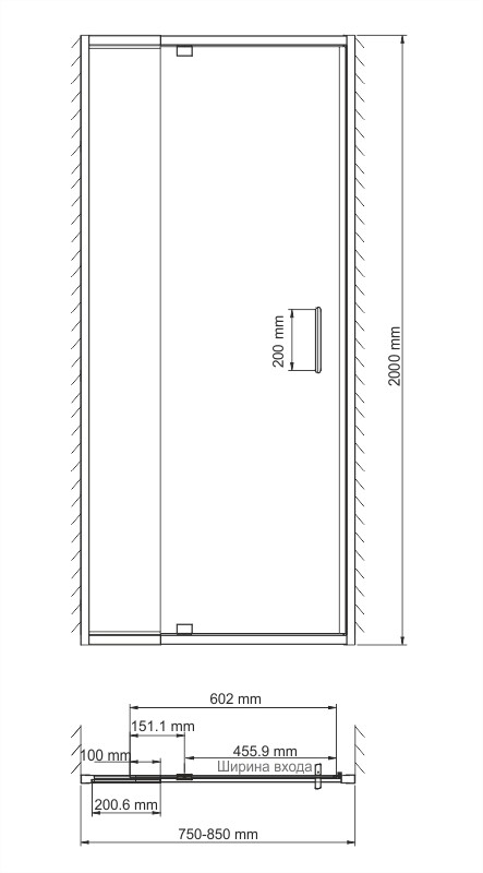 Беркель (Berkel) 48P27 Душевая дверь