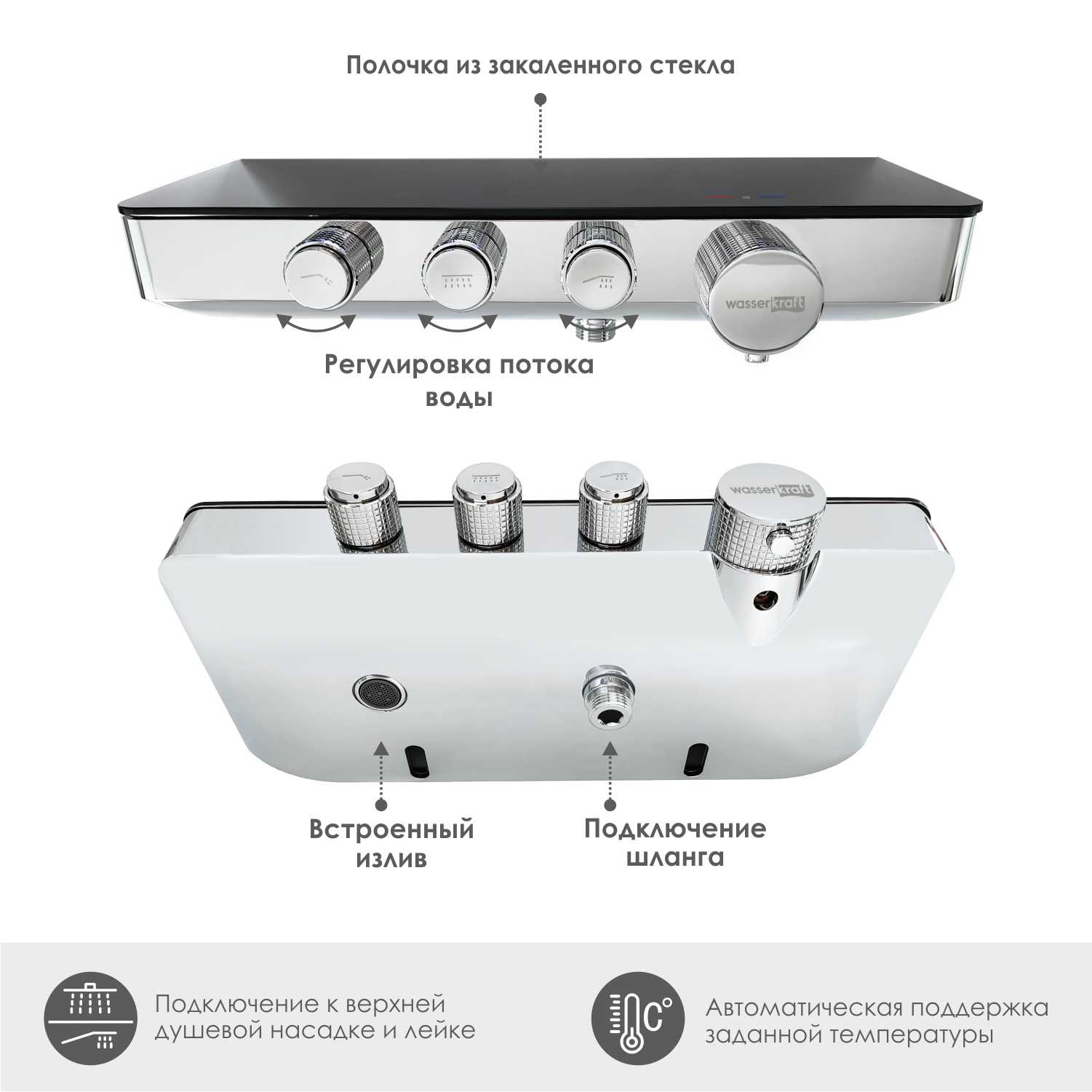 Эльба (Elbe) 7499 Термостатический смеситель для ванны и душа