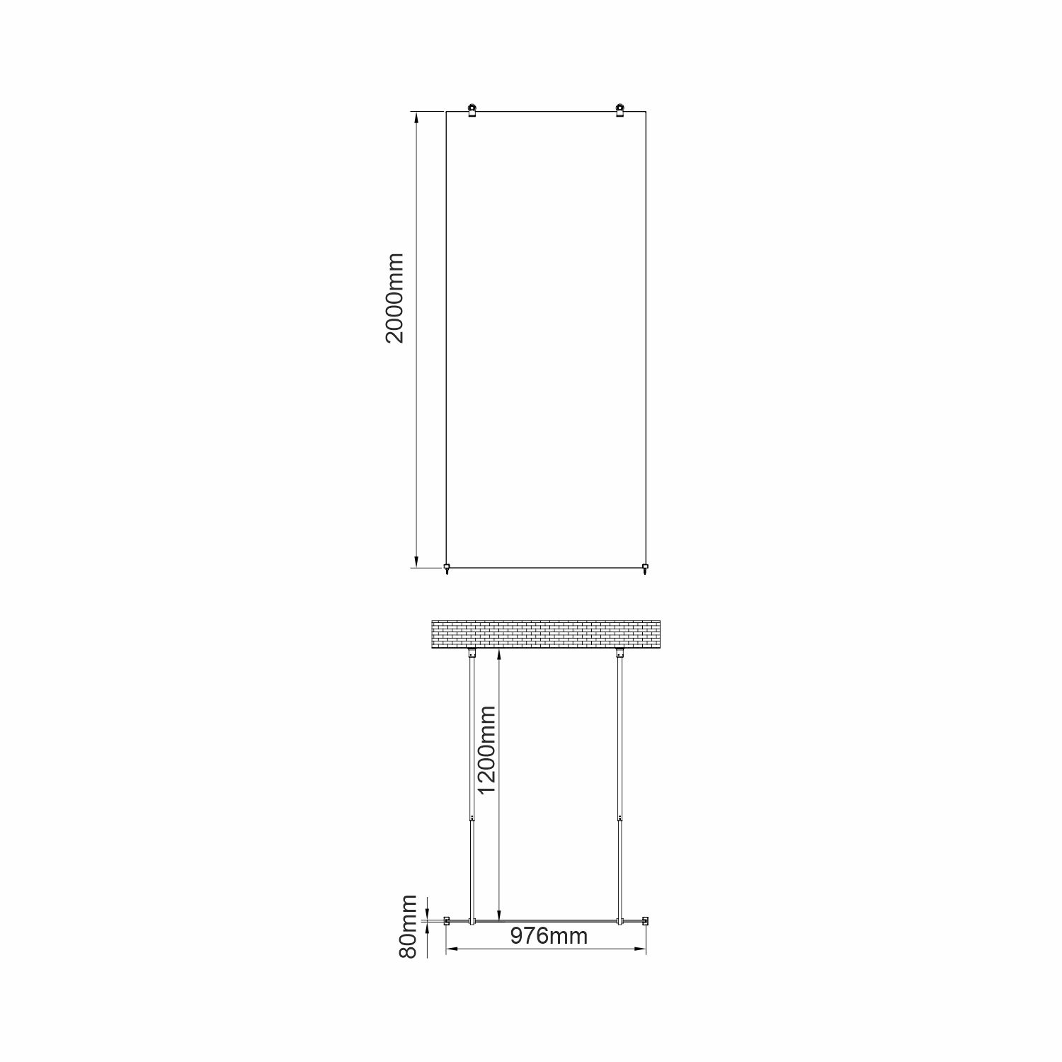 Фехте (Vechte) 60W44BN Душевая перегородка