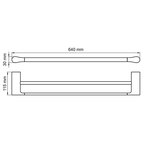 Визе (Wiese) K-8940 Держатель полотенец двойной
