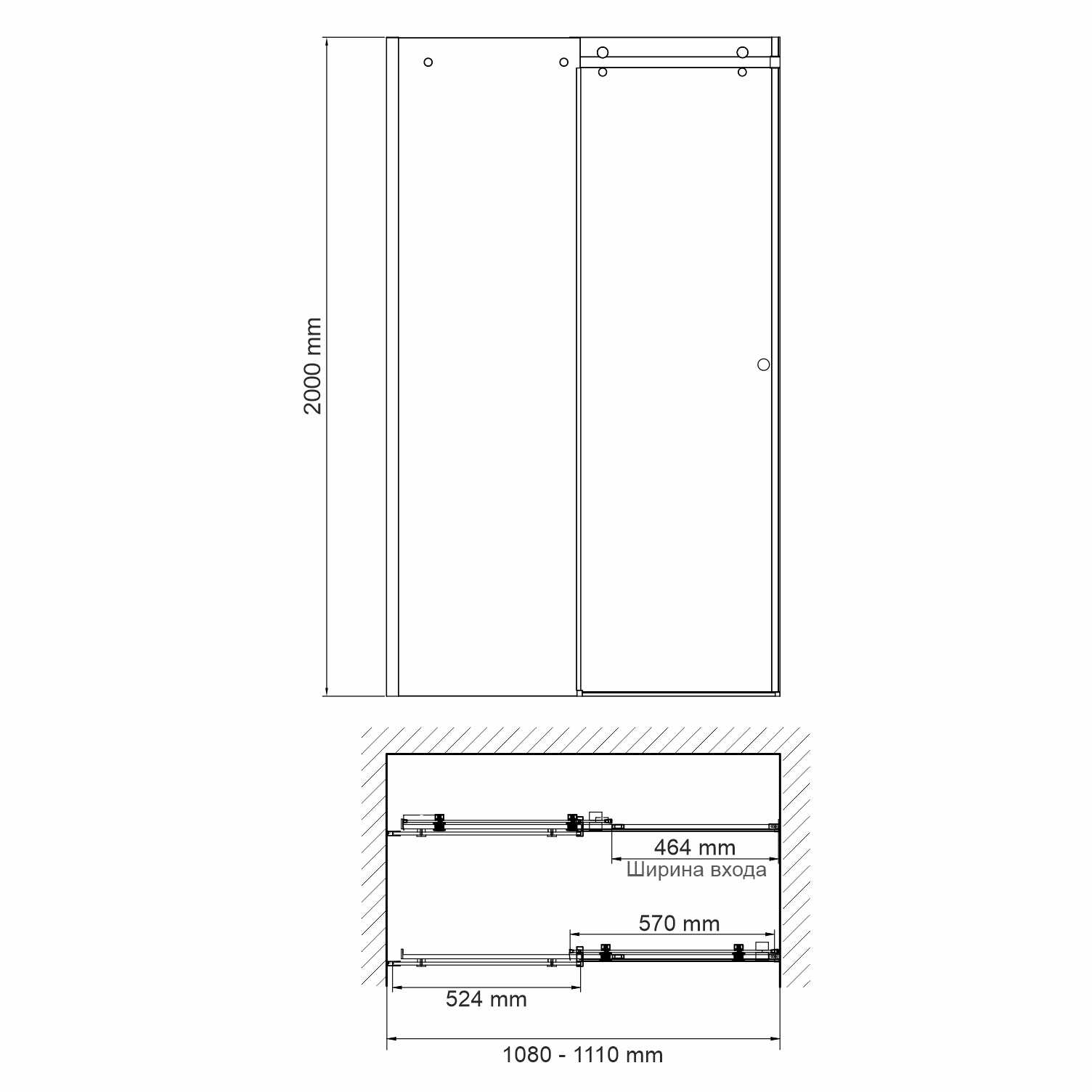 Фильс (Vils) 56R13 Душевая дверь