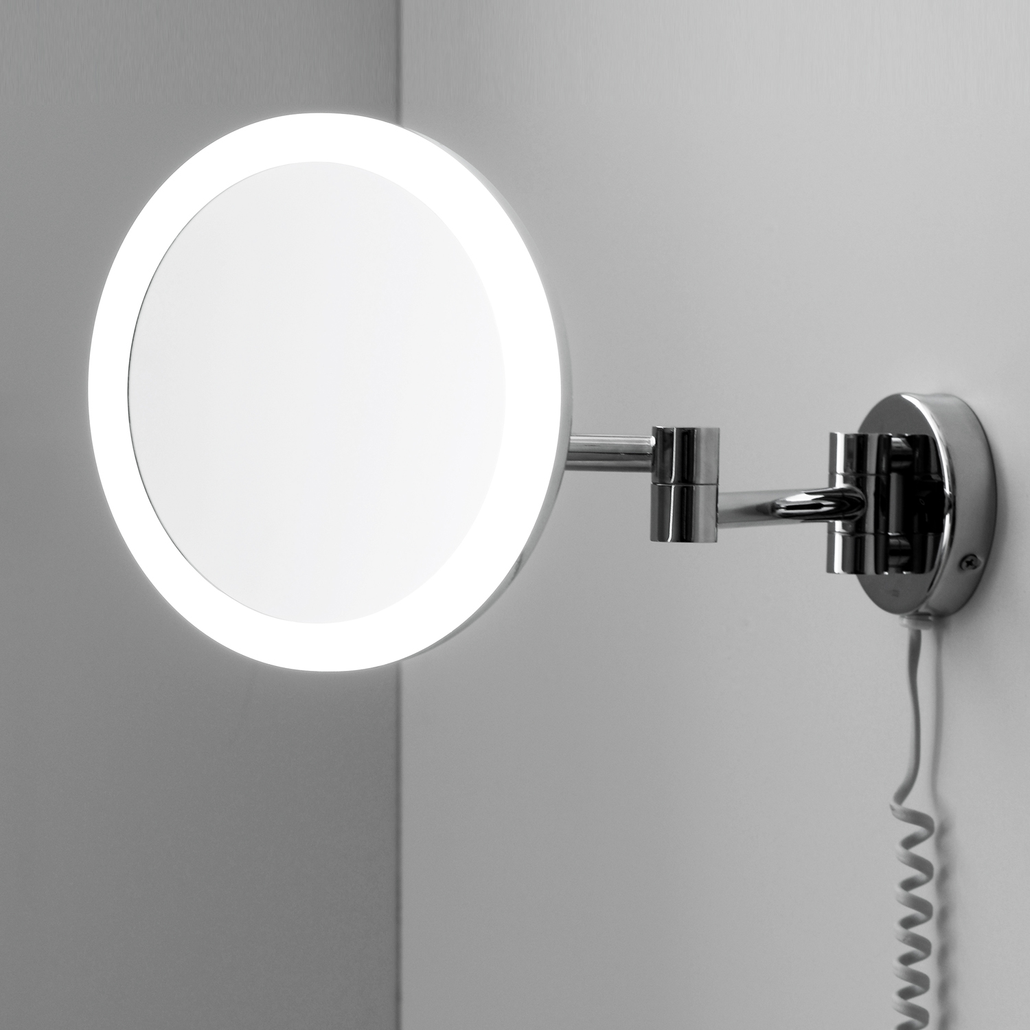 K-1004 Зеркало с LED-подсветкой, 3-х кратным увеличением