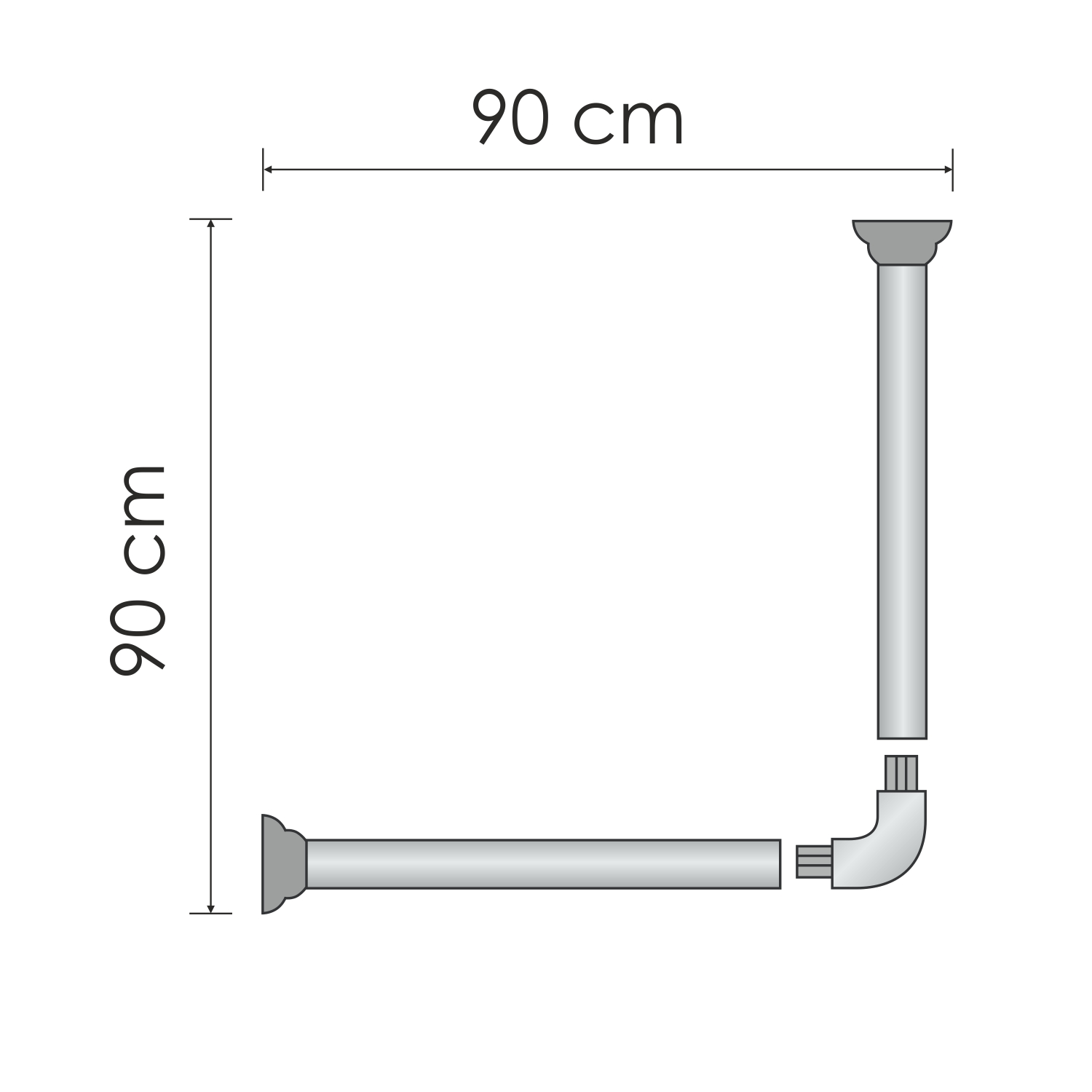 Эльба (Elbe) SC-729090 Карниз для ванной